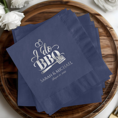 I Do BBQ Personalized Wedding Napkins product type