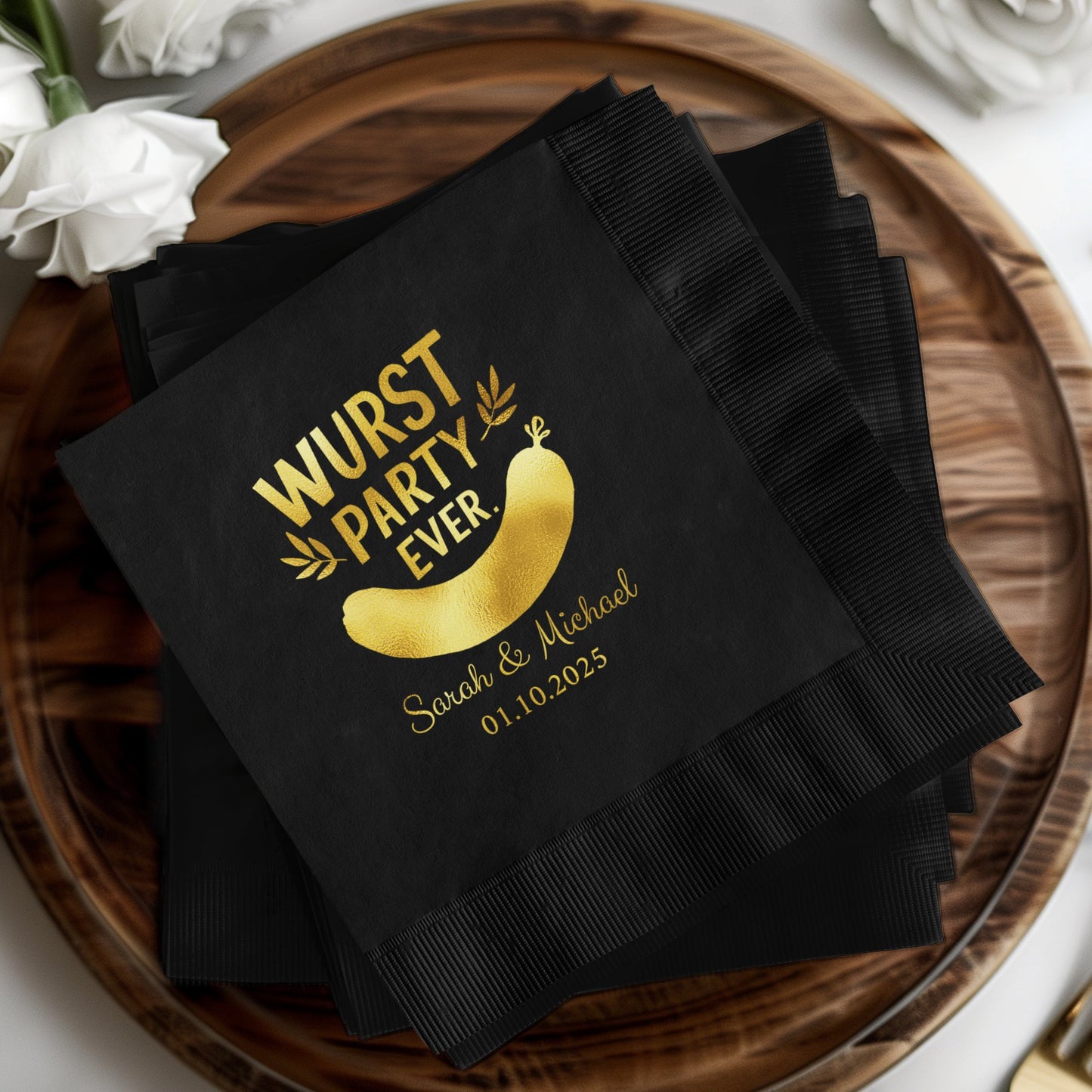 Wurst Party Ever Custom Printed Napkin Product