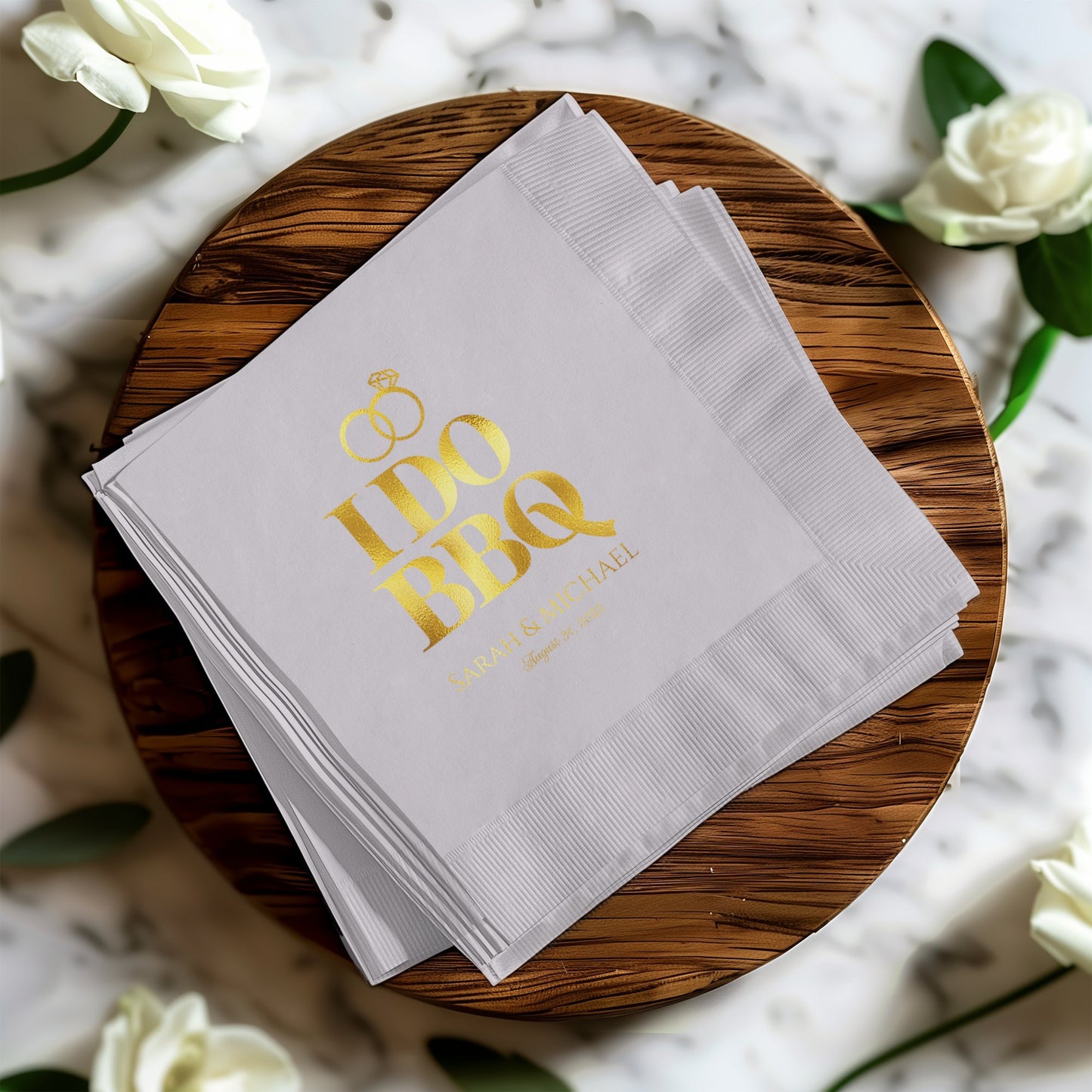 IDO BBQ Personalized Wedding Napkins product