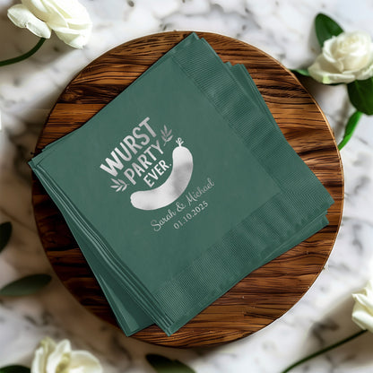 Wurst Party Ever Personalized Napkins product