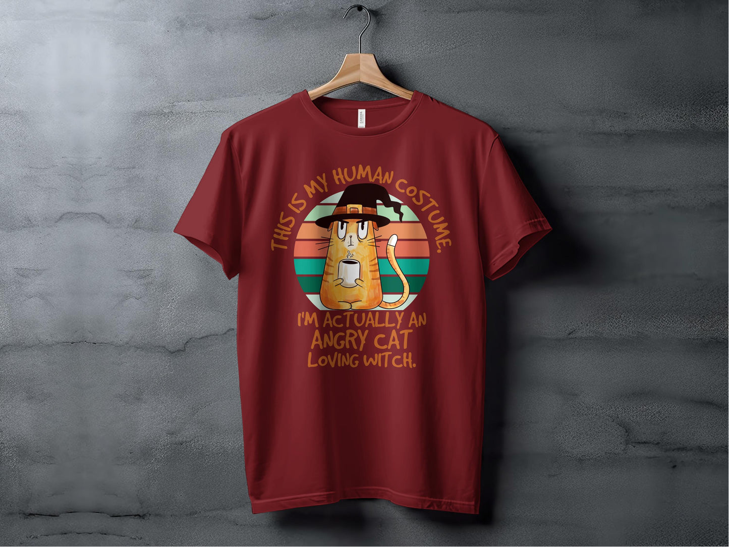 This Is My Human Costume Angry Cat Graphic T-Shirt Product