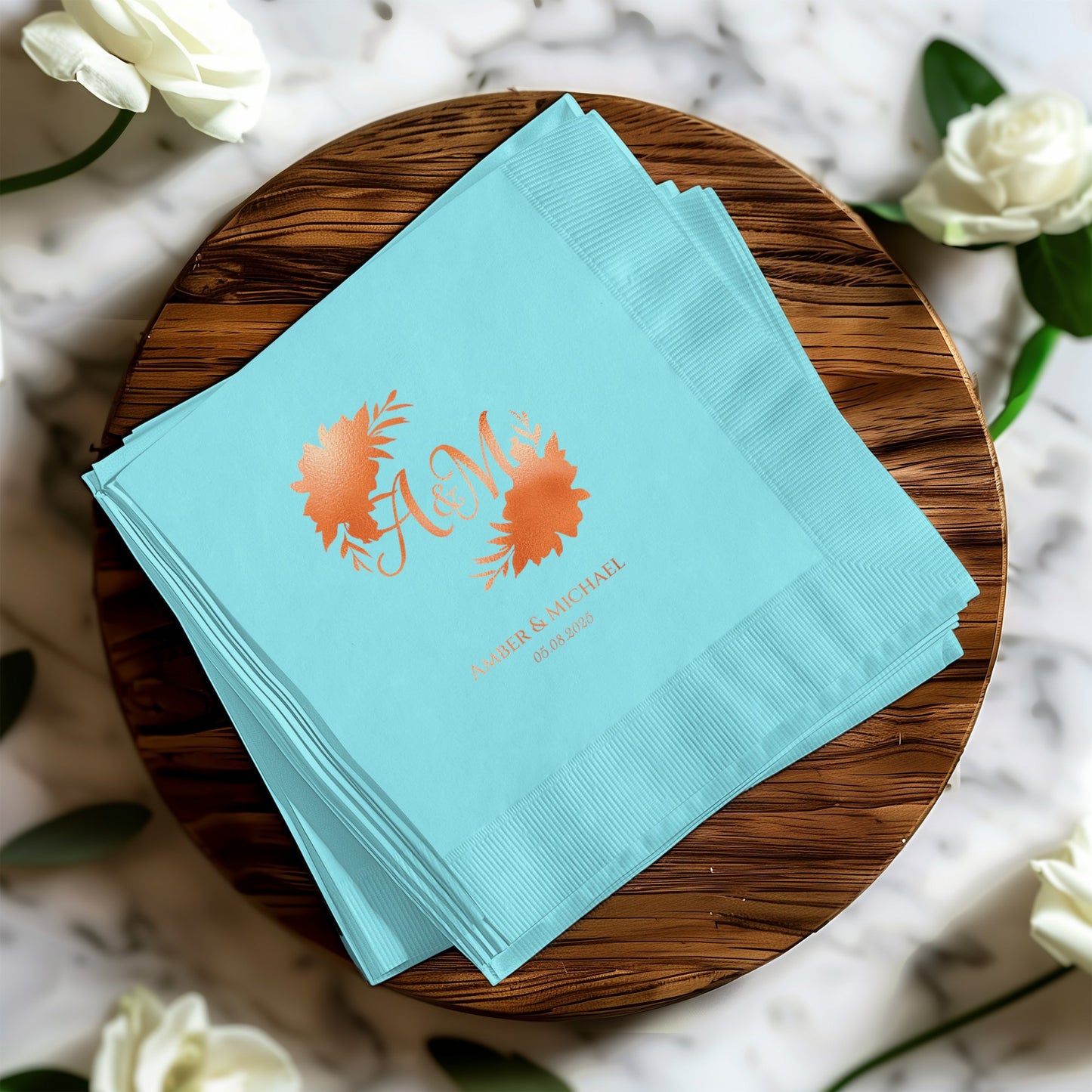 Elegant Custom Printed Monogrammed Napkins product type