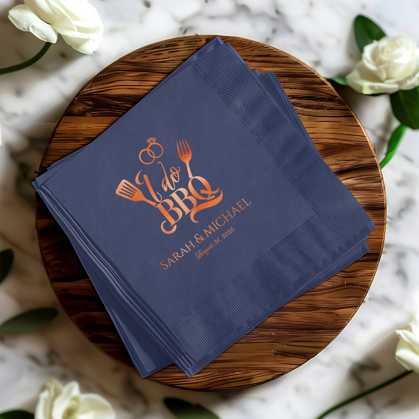 Elegant Personalized BBQ Event Napkins product