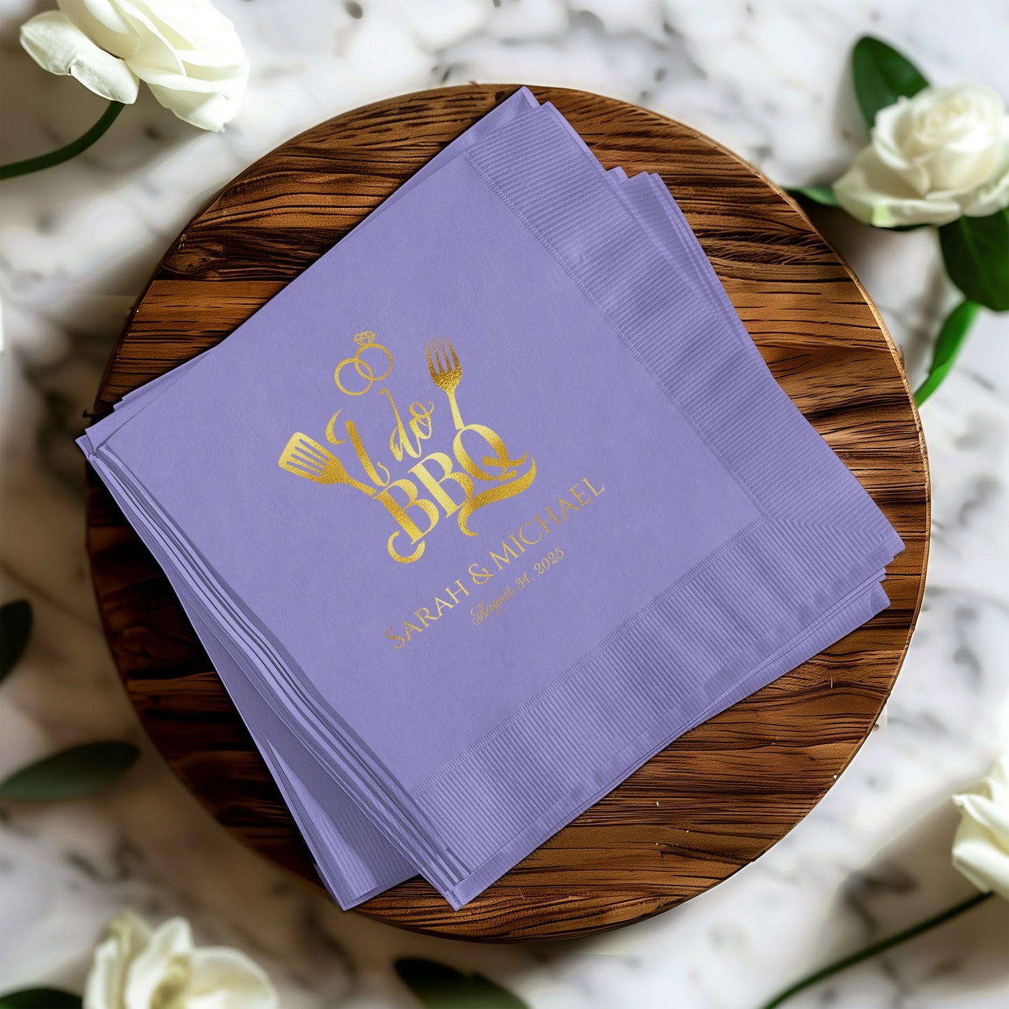 Elegant Custom BBQ Event Napkins 30 Pack product