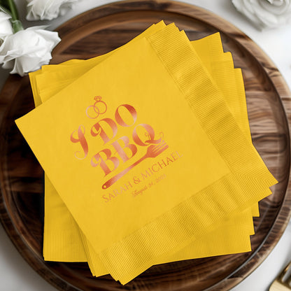 I Do BBQ Personalized Wedding Napkins product type