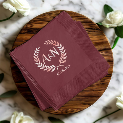 Personalized Monogrammed Wedding Napkins Party product