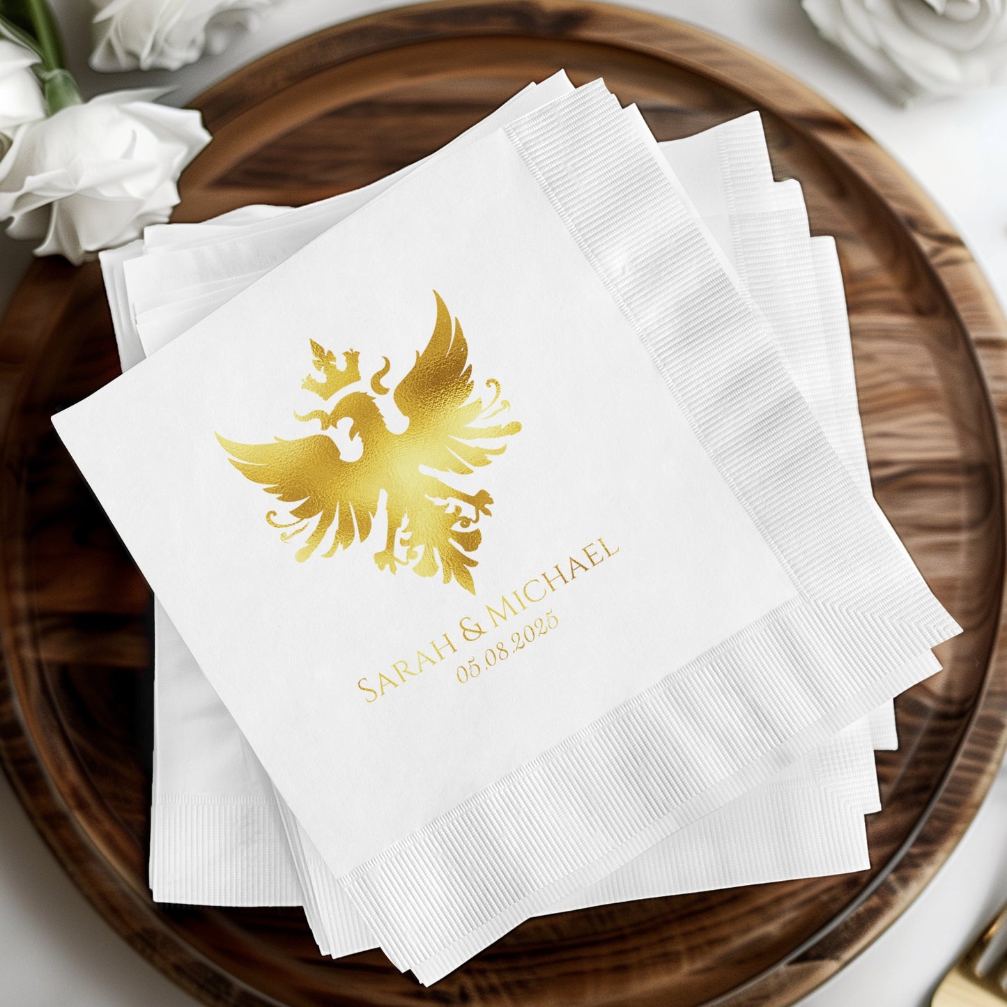 Elegant Custom Wedding Napkins Personalized Product Type