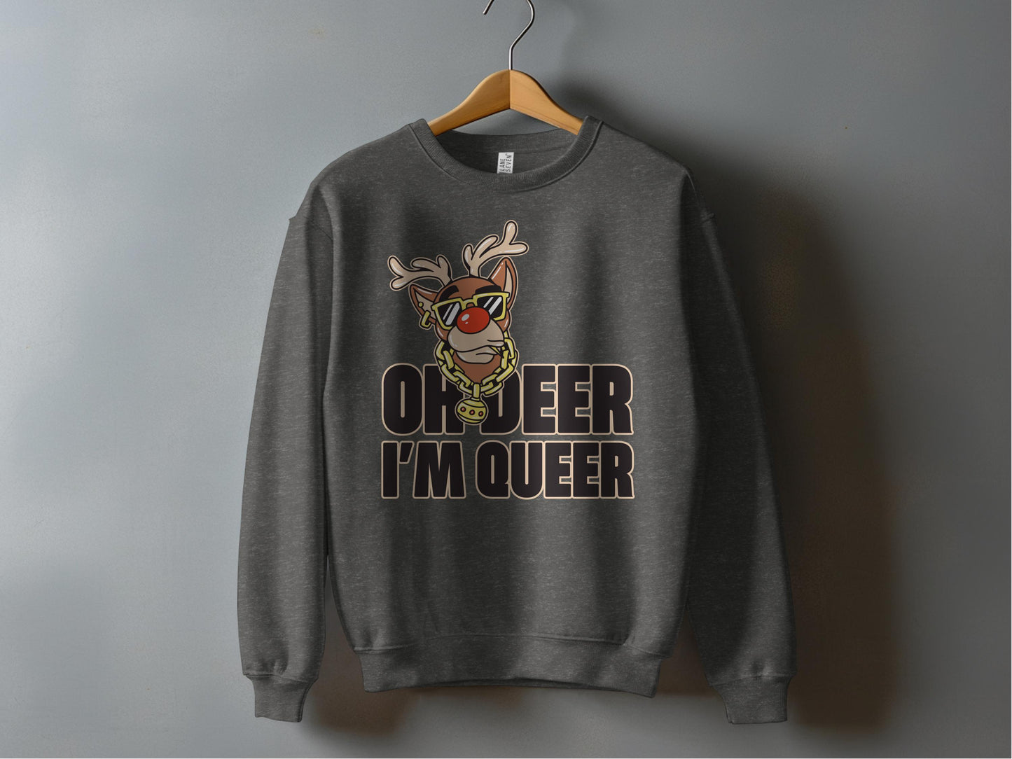 Oh Deer I'm Queer Christmas Sweatshirt product