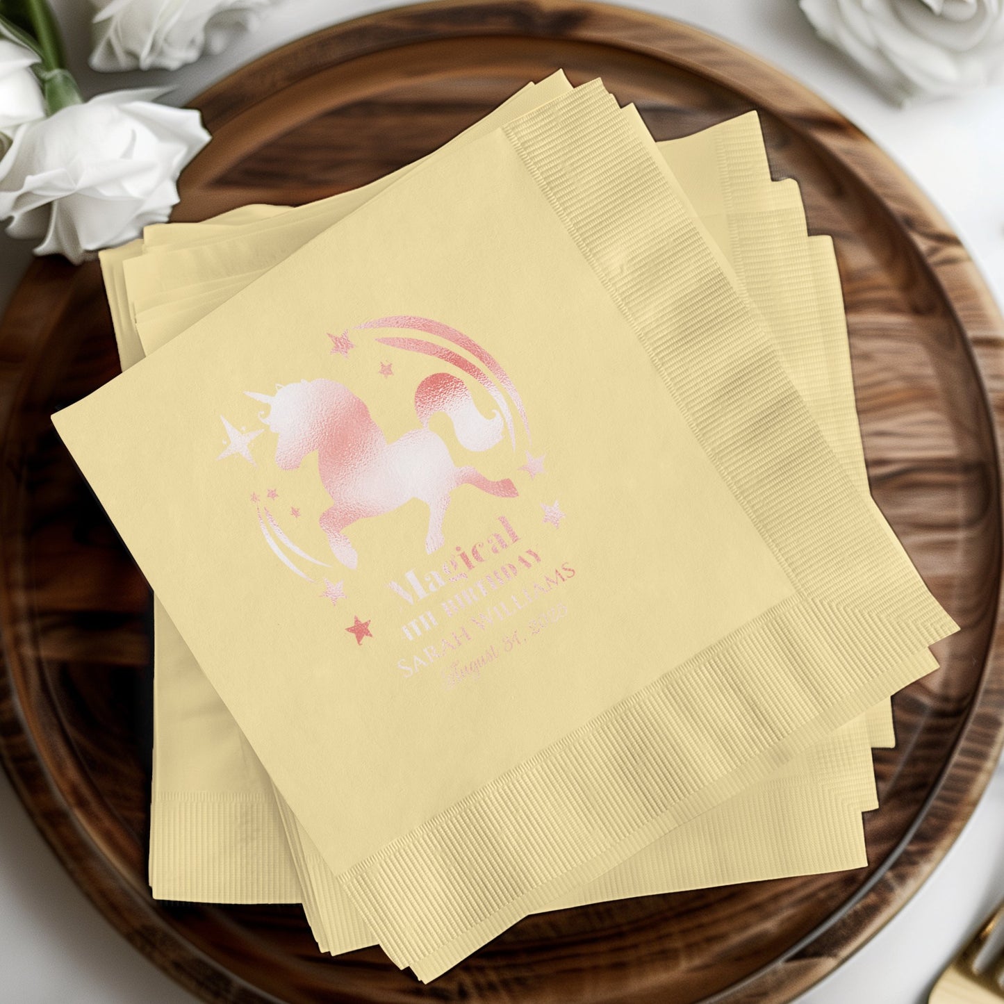 Magical Unicorn Themed Birthday Party Napkins product type
