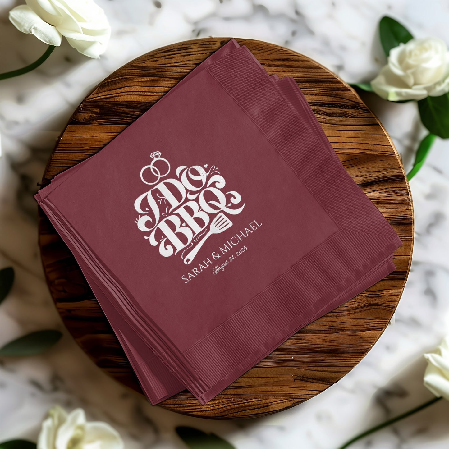 I Do BBQ Personalized Wedding Napkin product type