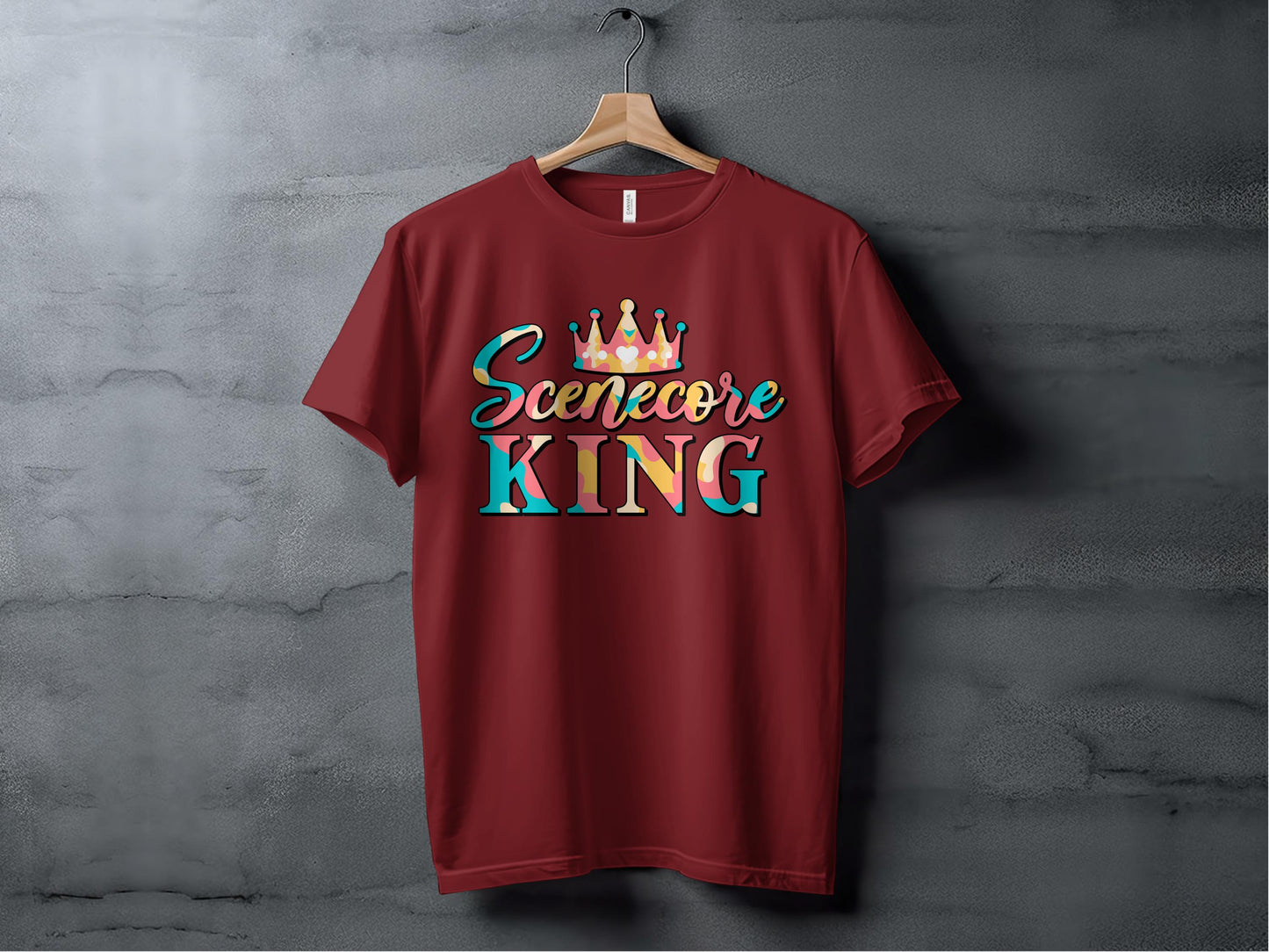 Scenecore King Graphic Tee Shirt Casual Product