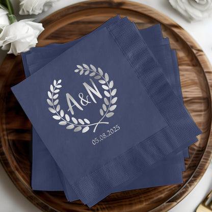 Personalized Monogrammed Wedding Napkins Party product
