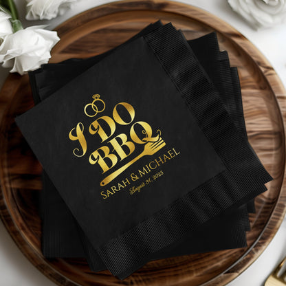 Personalized I Do BBQ Custom Wedding Napkin product type