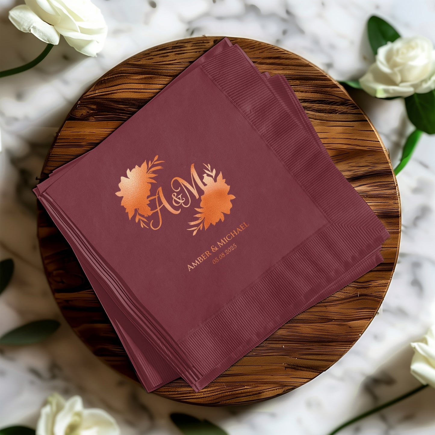 Elegant Custom Initials Wedding Napkin product