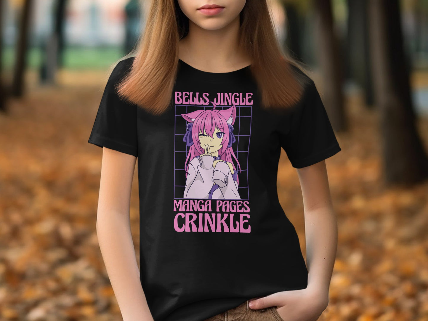 Bells Jingle Manga Pages Crinkle T-shirt product