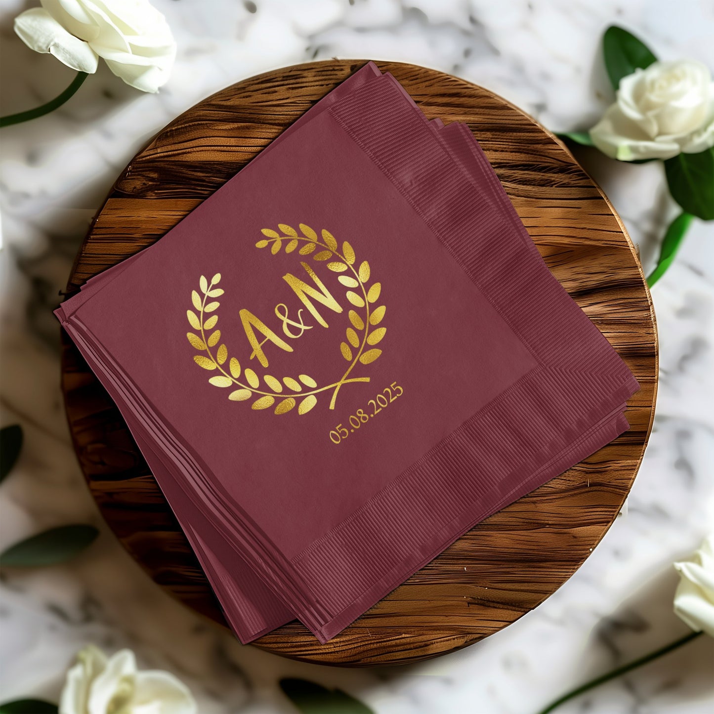 Elegant Personalized Monogram Wedding Napkin product