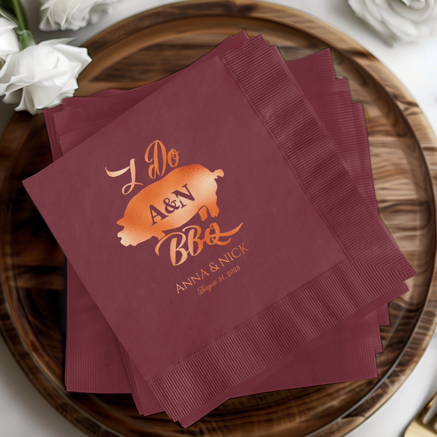I Do A&N BBQ Anna Nick August 24 2023 Napkin product