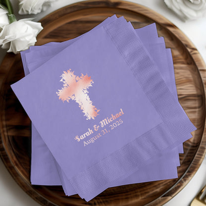 Custom Cross Design Event Napkins Personalized product