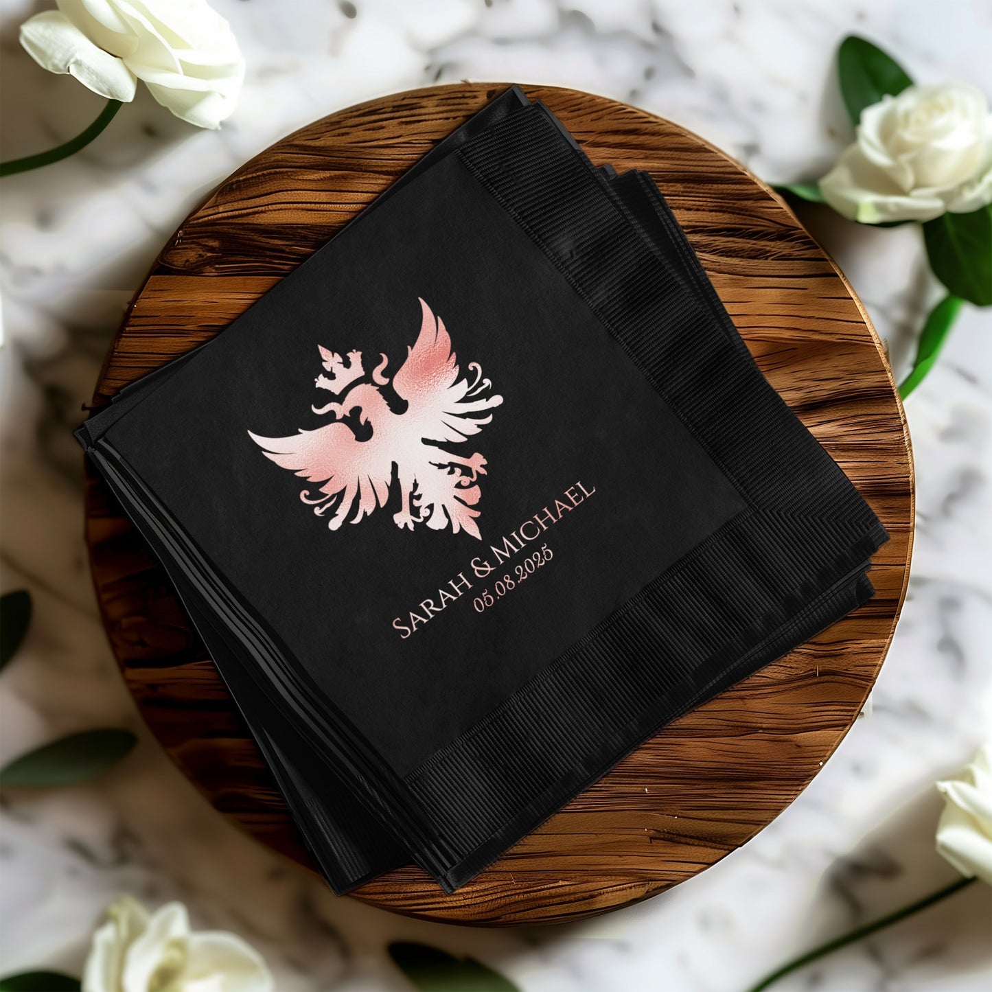 Personalized Wedding Napkins Custom Date product type