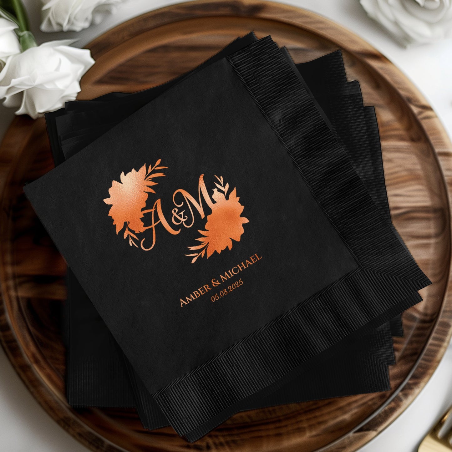 Elegant Custom Monogram Wedding Napkins product