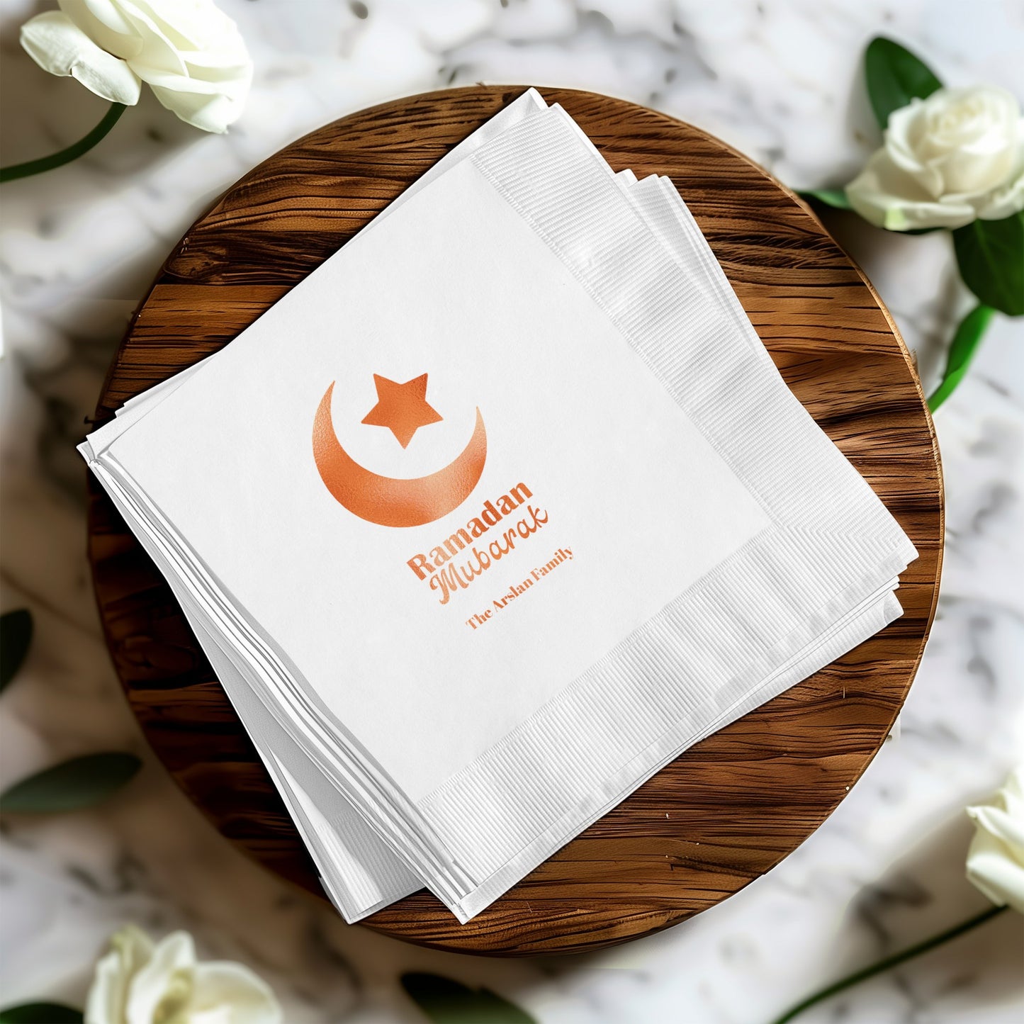 Ramadan Mubarak Star and Crescent Design Napkin product