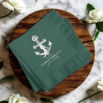 Launch Ceremony Yacht Name Napkin product