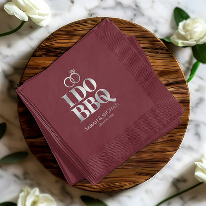 I Do BBQ Custom Wedding Favor Napkins product type