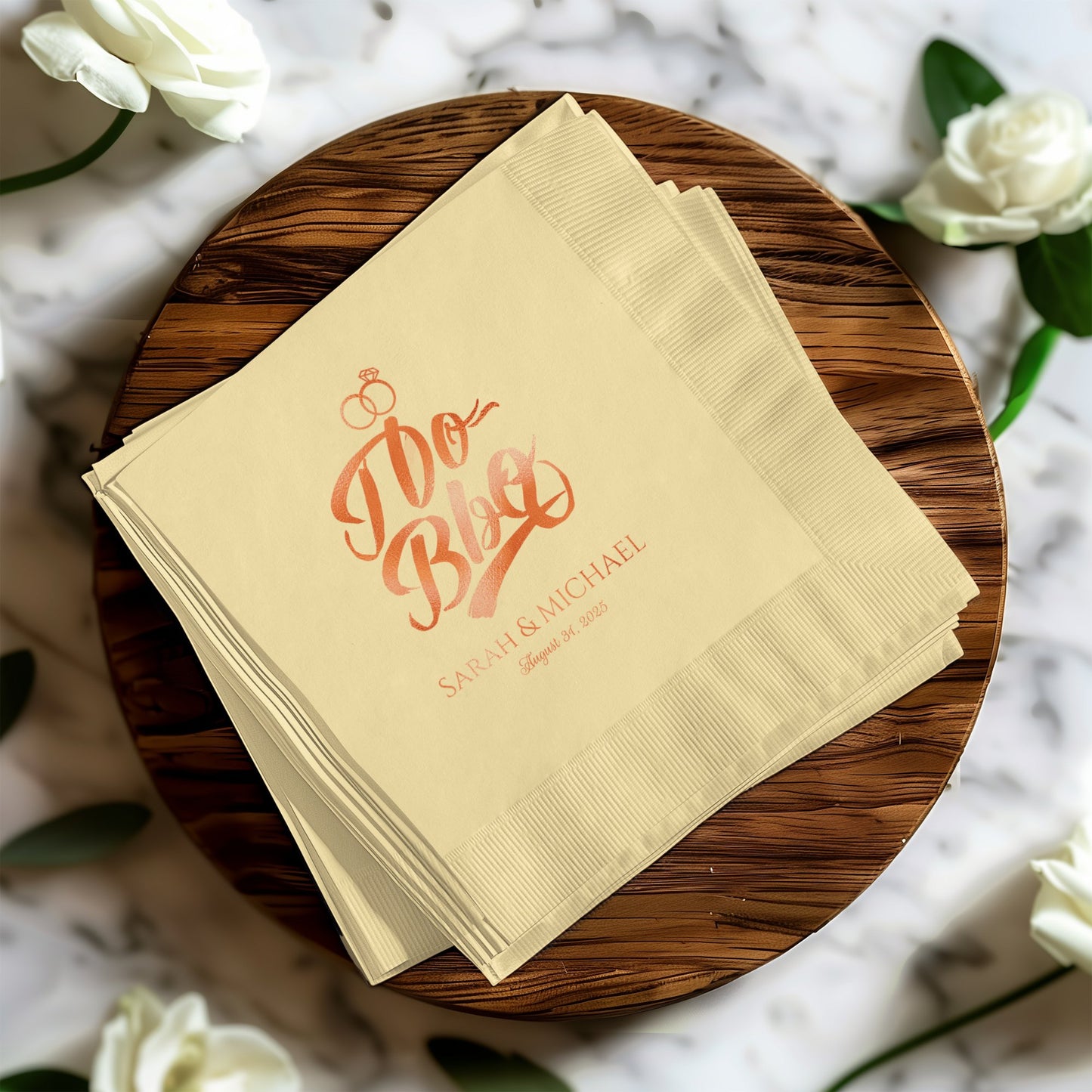 Elegant Personalized Wedding Napkins Product Type
