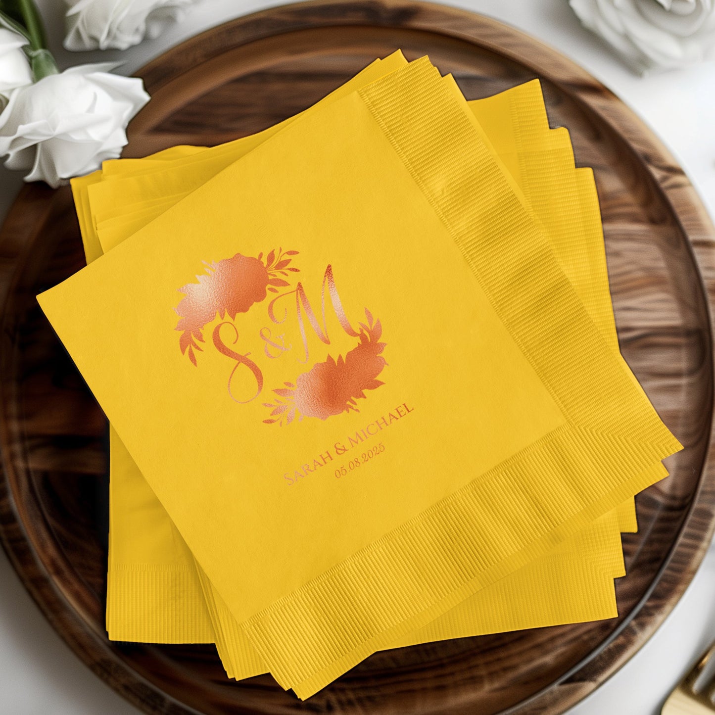 Custom Personalized Wedding Napkins for Special Event product
