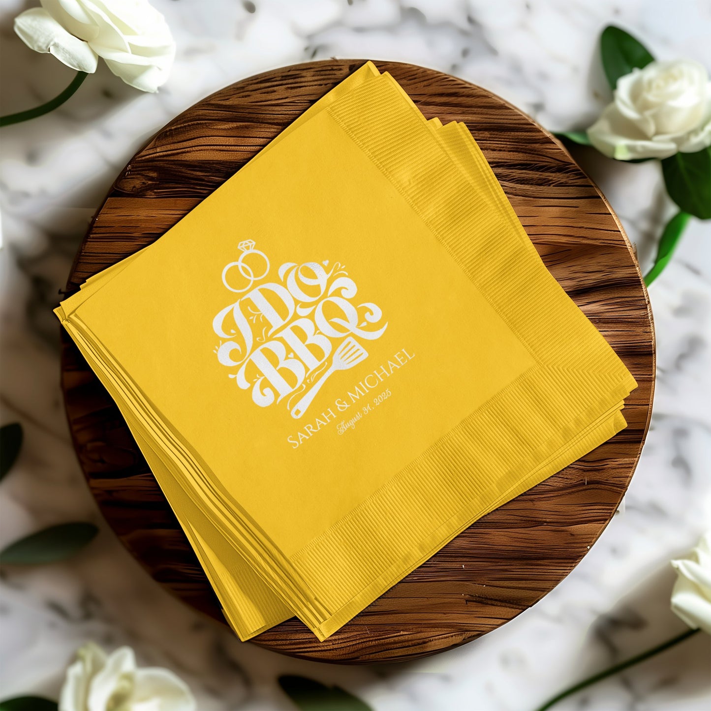 Elegant BBQ Design Personalized Napkin product