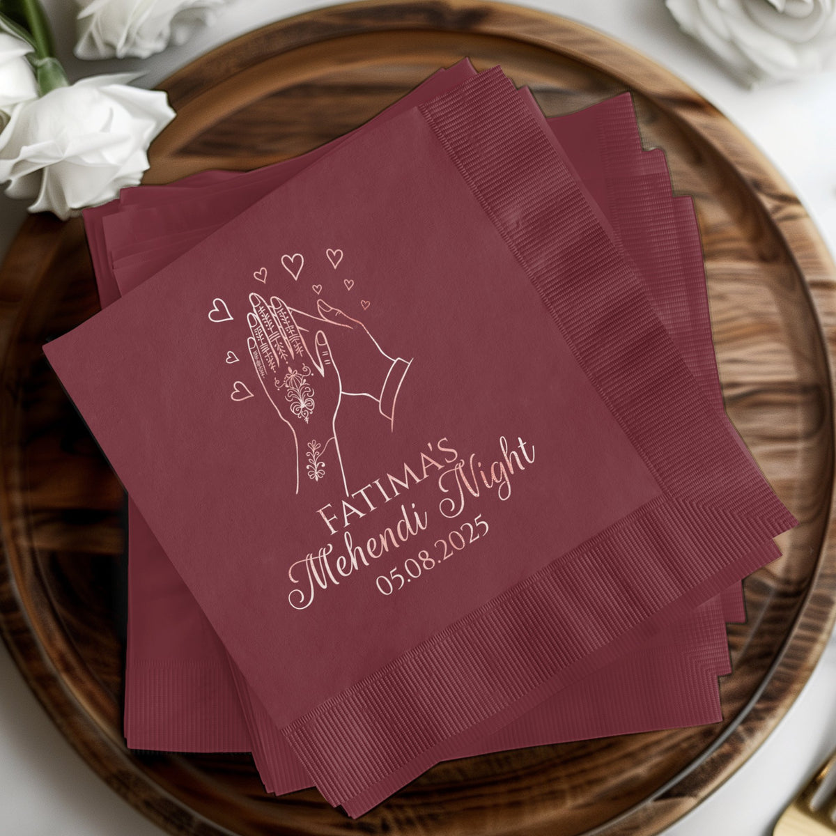 Personalized Mehendi Night Event Napkins product