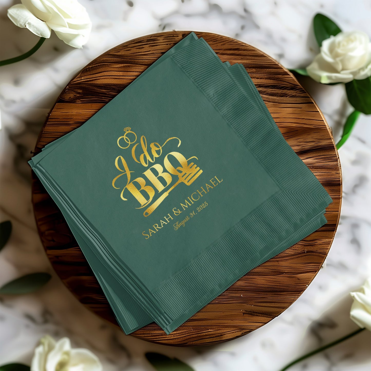 Personalized I Do BBQ Wedding Napkins Product