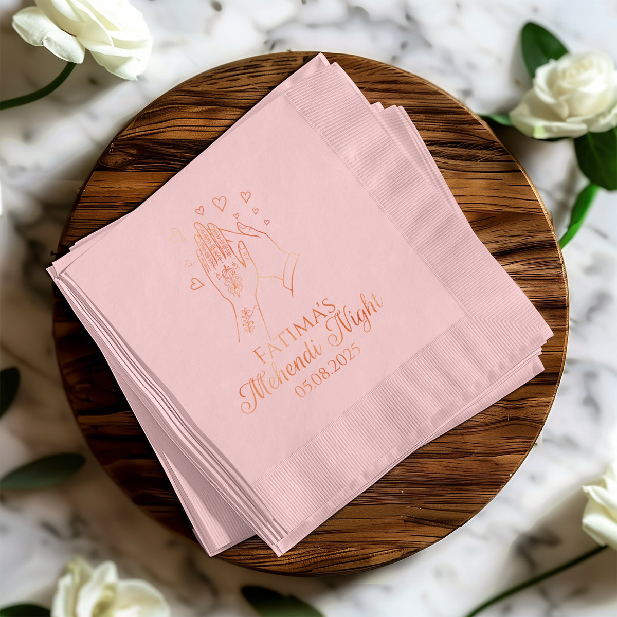 Fatima's Mehendi Night 05.08.2023 Personalized napkins product type