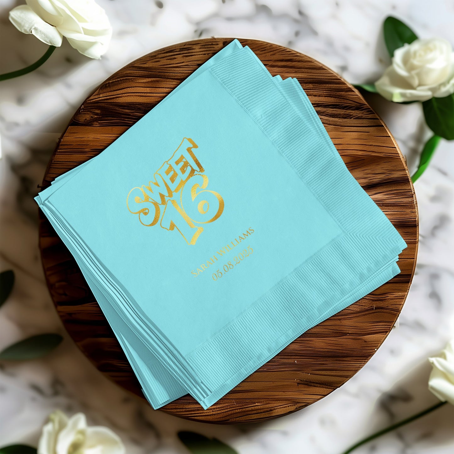 Sweet 16 Personalized Birthday Party Napkins product type