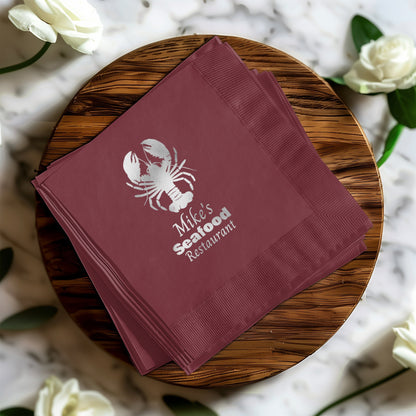 Personalized Seafood Restaurant Napkins product