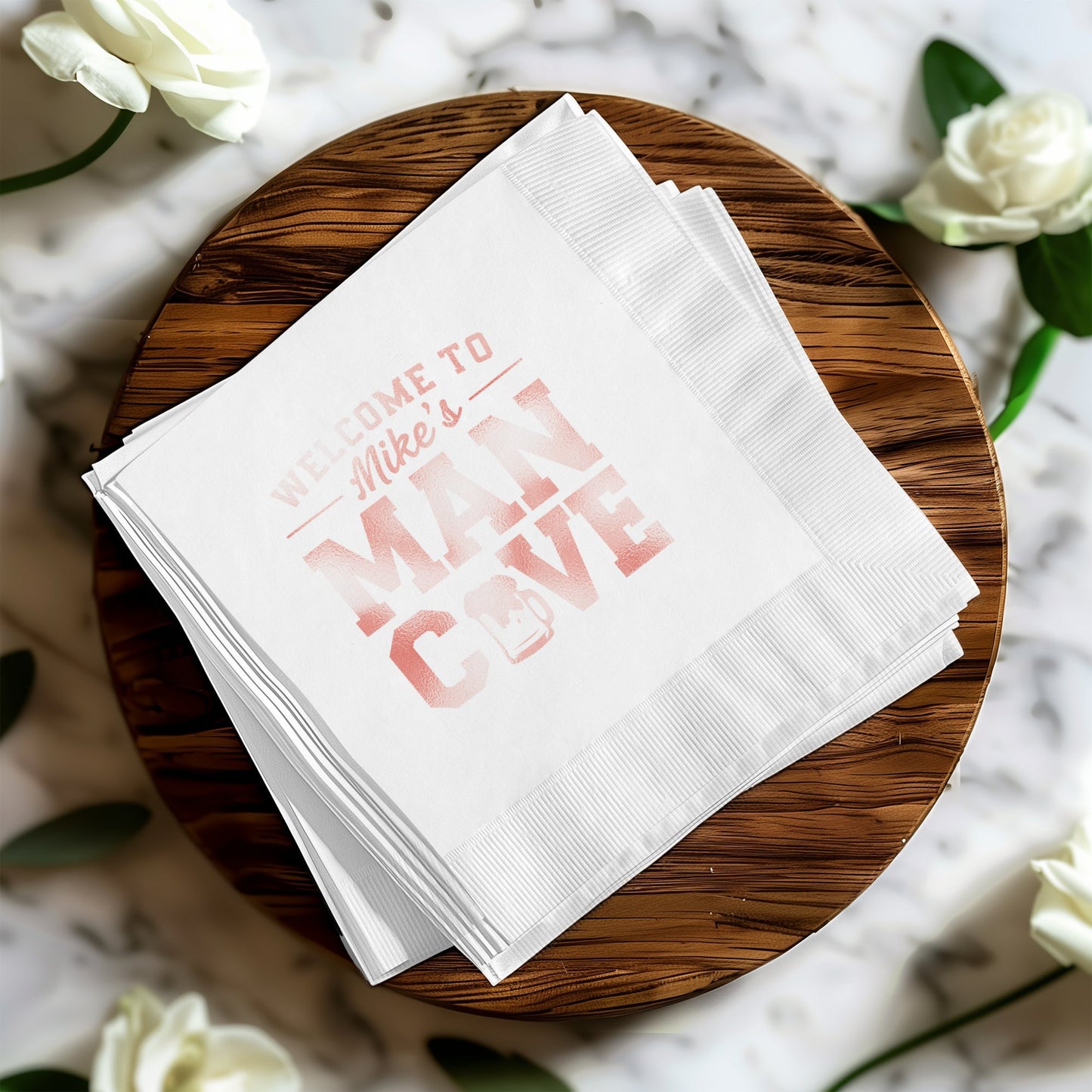 Welcome To Mike's Man Cave Printed Napkin product