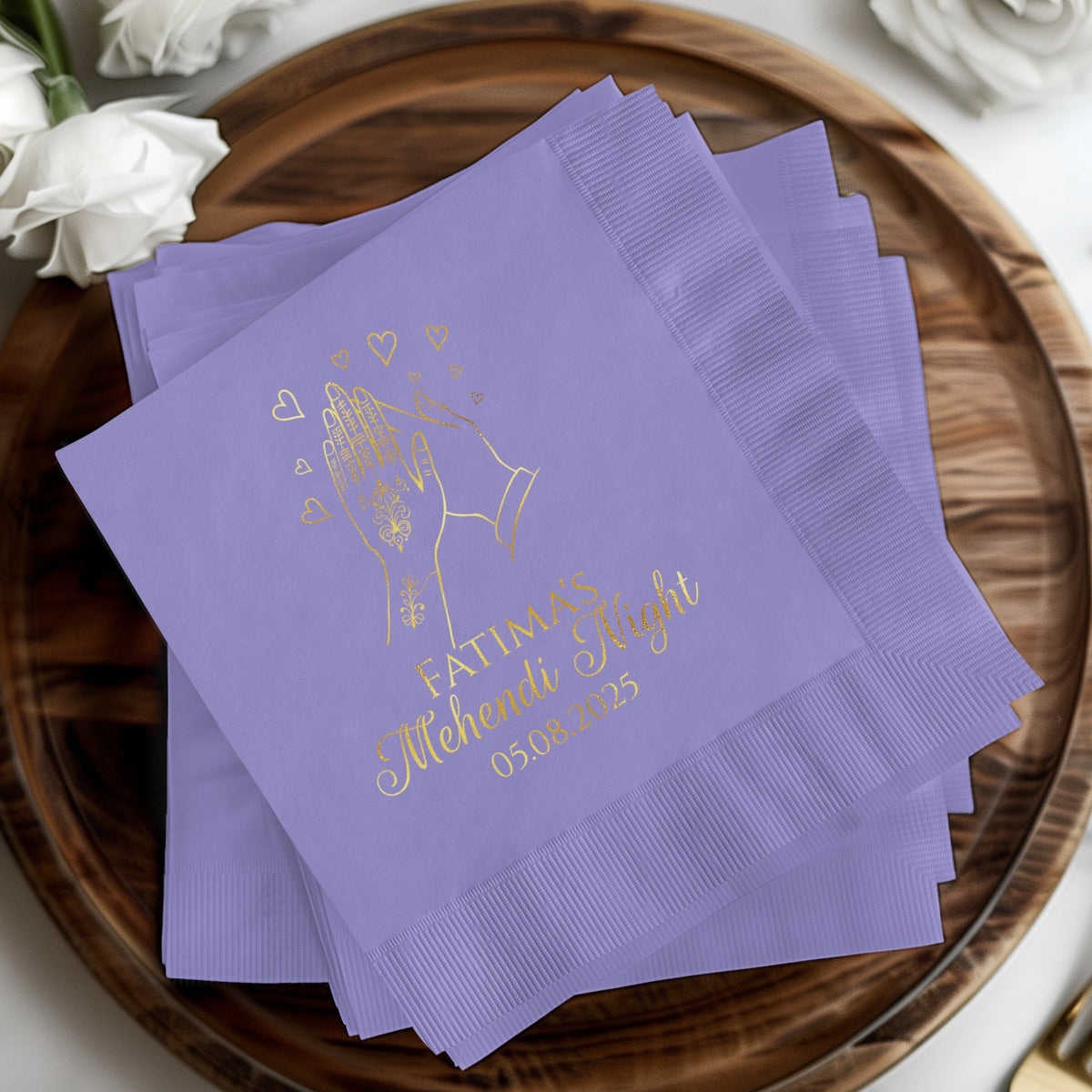 Custom Lavender Mehendi Night Napkins product type