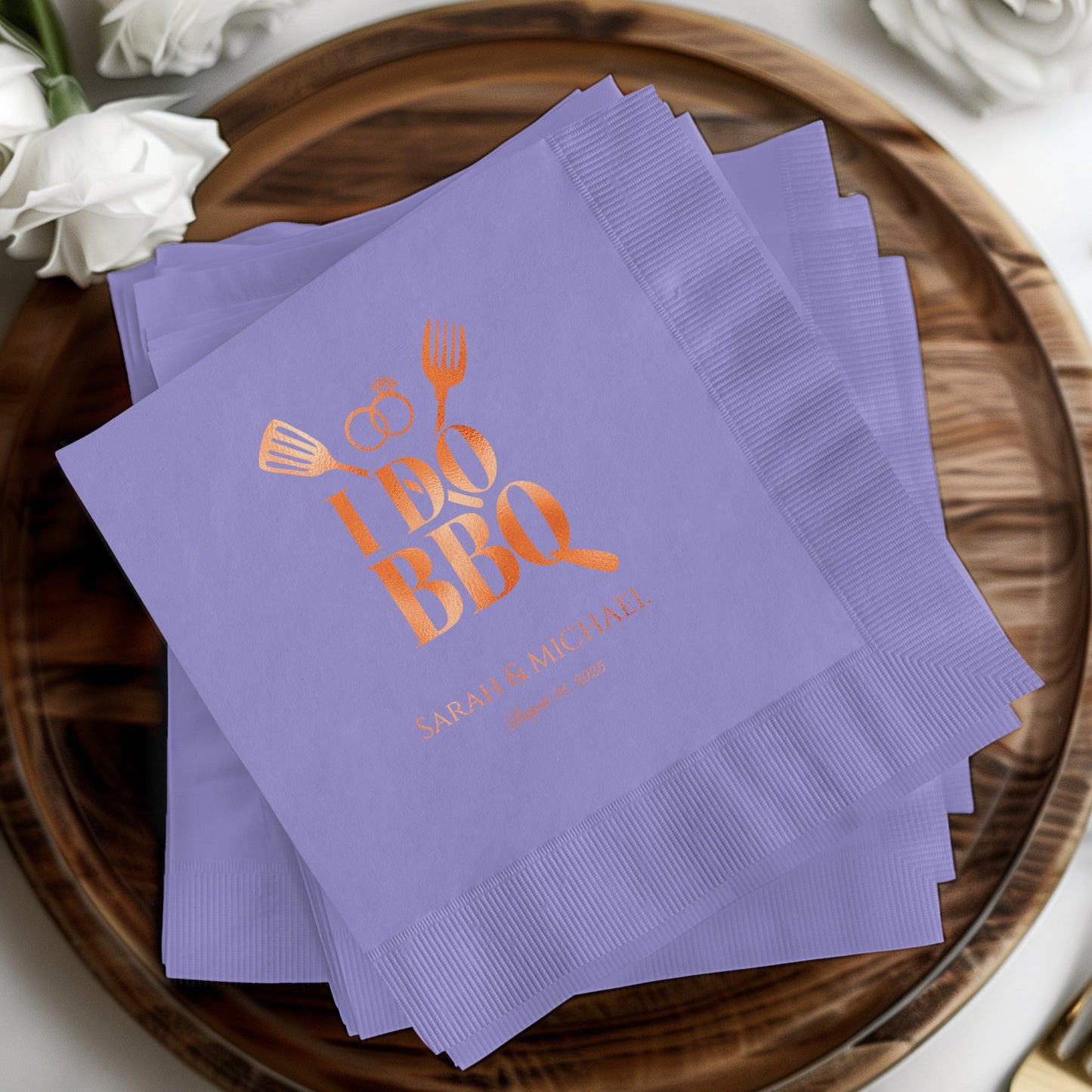 I Do BBQ Personalized Wedding Napkins product