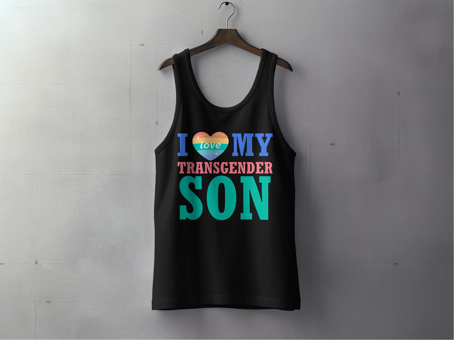 I Heart Love My Transgender Son Tank Top product