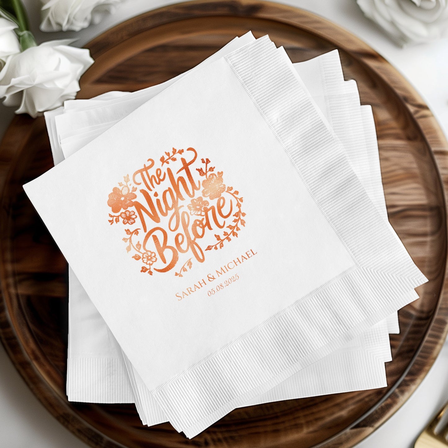 Elegant Custom Wedding Napkins Paper Product