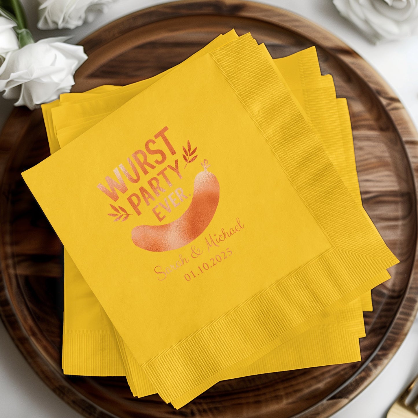 Wurst Party Ever Personalized Napkins product