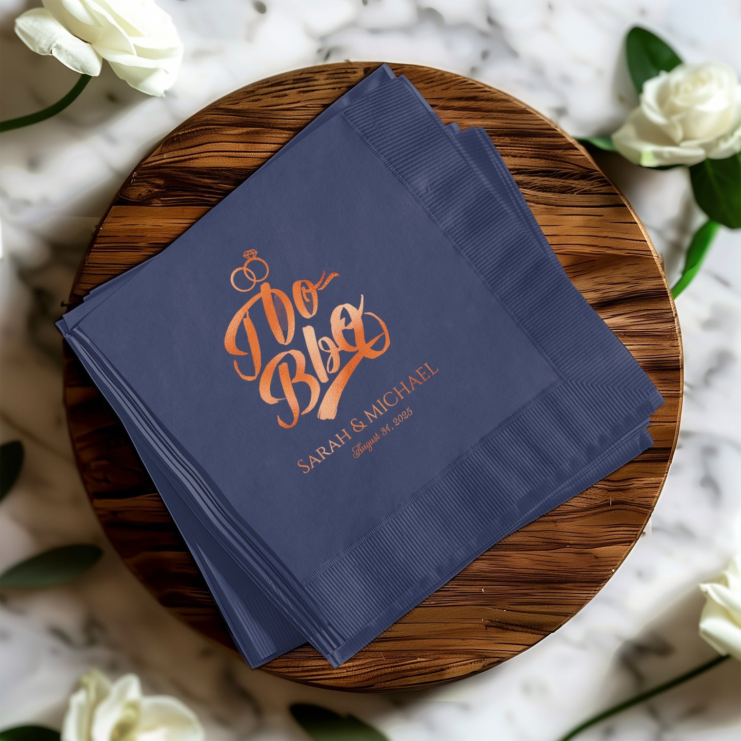 Elegant Custom Printed Wedding Napkins product
