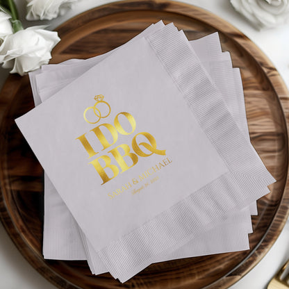 Personalized IDO BBQ Wedding Napkin product