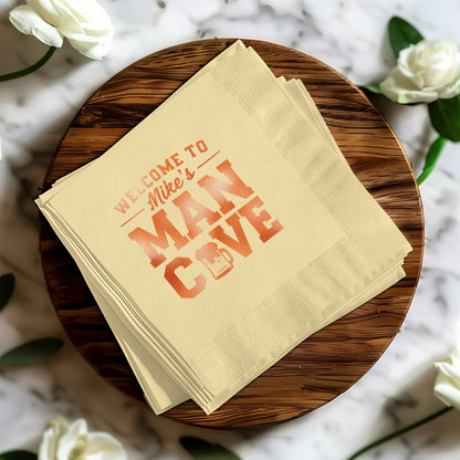 Welcome To Mike's Man Cave Napkin Product