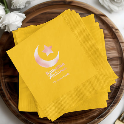 Ramadan Mubarak Personalized Paper Napkins product type