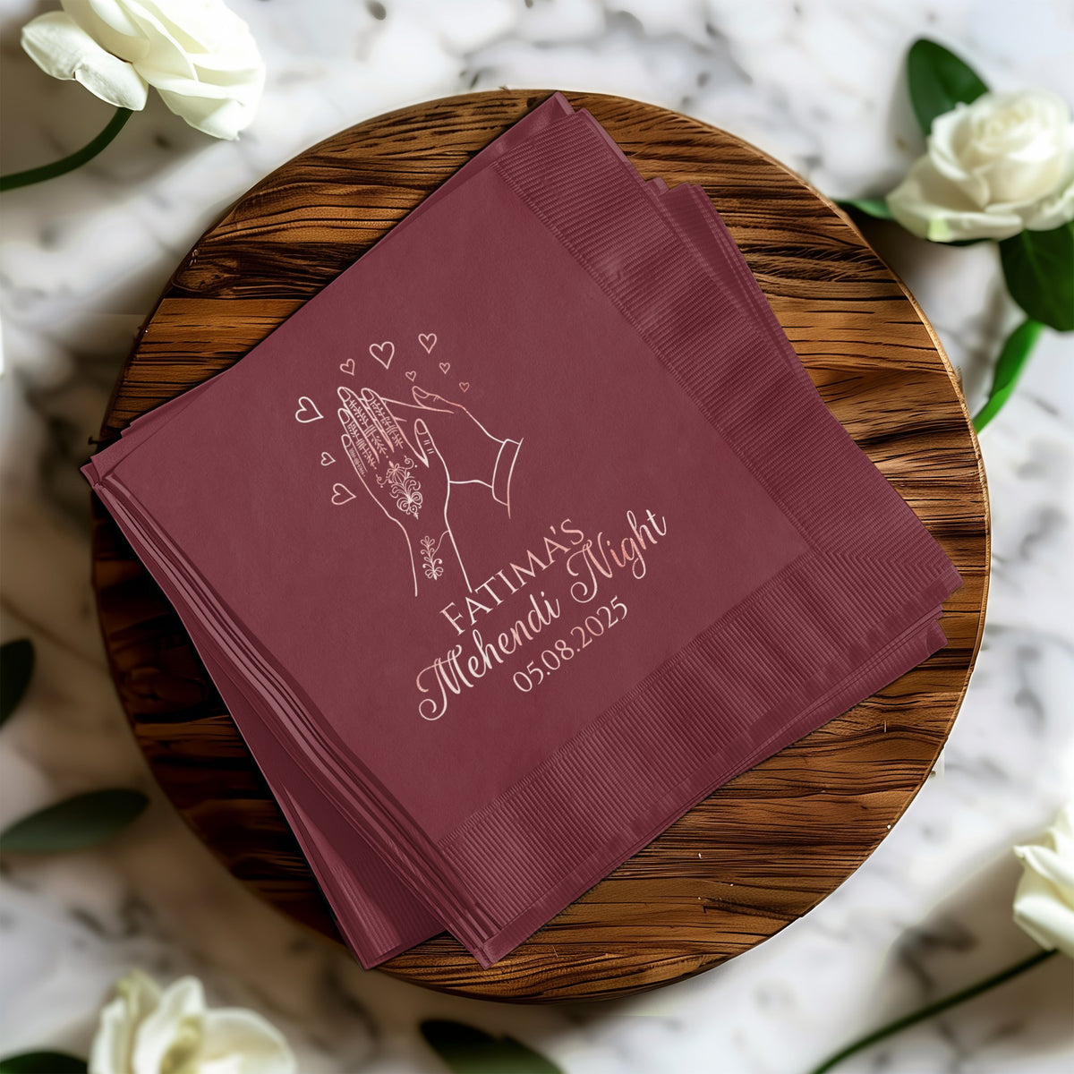 Personalized Mehendi Night Event Party Napkin product