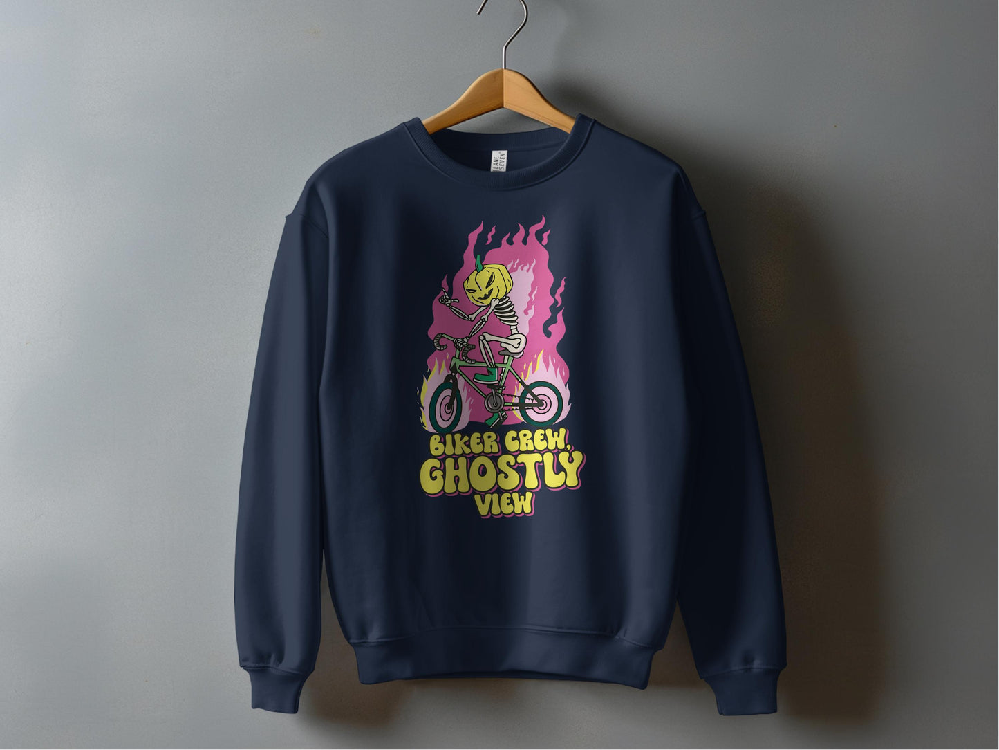 Biker Crew Ghostly View Graphic Sweatshirt product