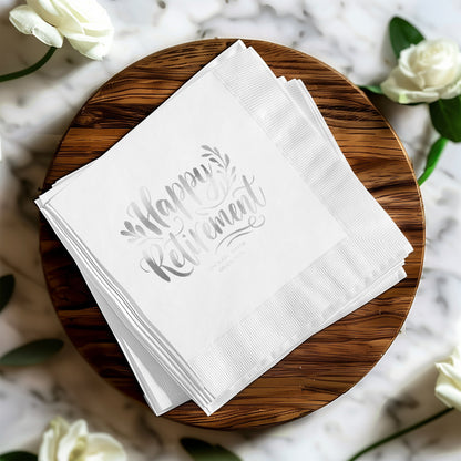 Elegant Happy Retirement Paper Napkins Product