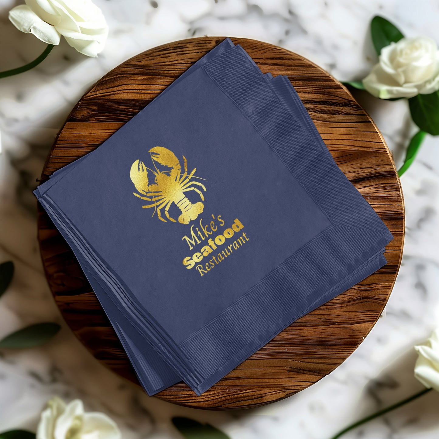 Mike's Seafood Restaurant Blue Napkins product type