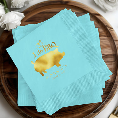 I do BBQ Custom Wedding Napkins Party Product